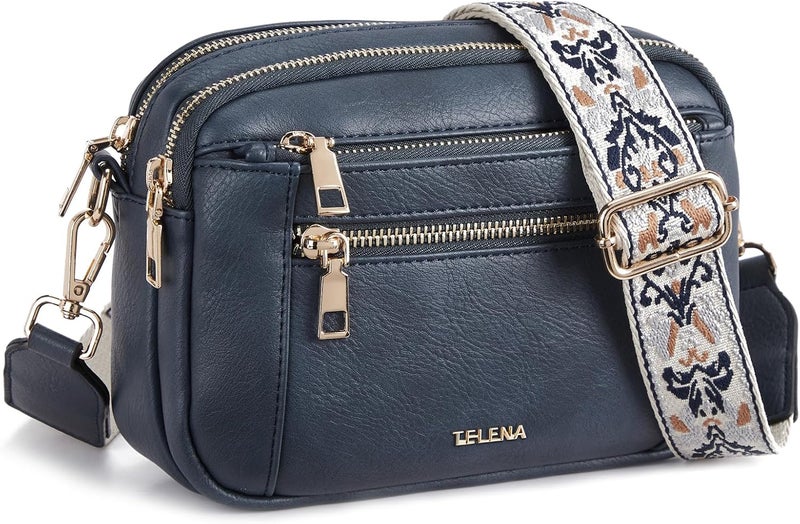 Telena Small Crossbody Bags For Women Vegan Leather Crossbody Purse With Adjustable Wide Strap For Daily Life - Image 1